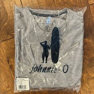 Johnnie-o men’s Course long sleeve tee L large NWT grey